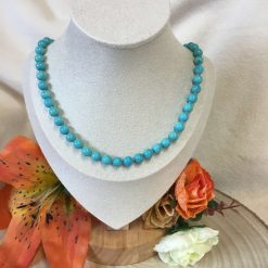 Turquoise Gemstone Necklace Silver