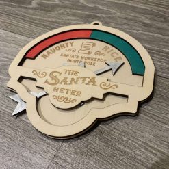 Large Santa Meter naughty/nice hanging plaque