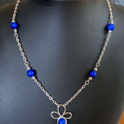 Blue Flower Pendant Necklace