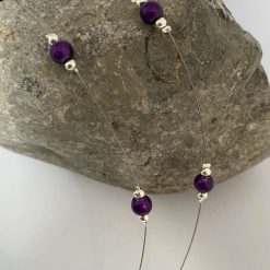 Double Strand Purple Bead Necklace 4 Double Strand Purple Bead Necklace 4