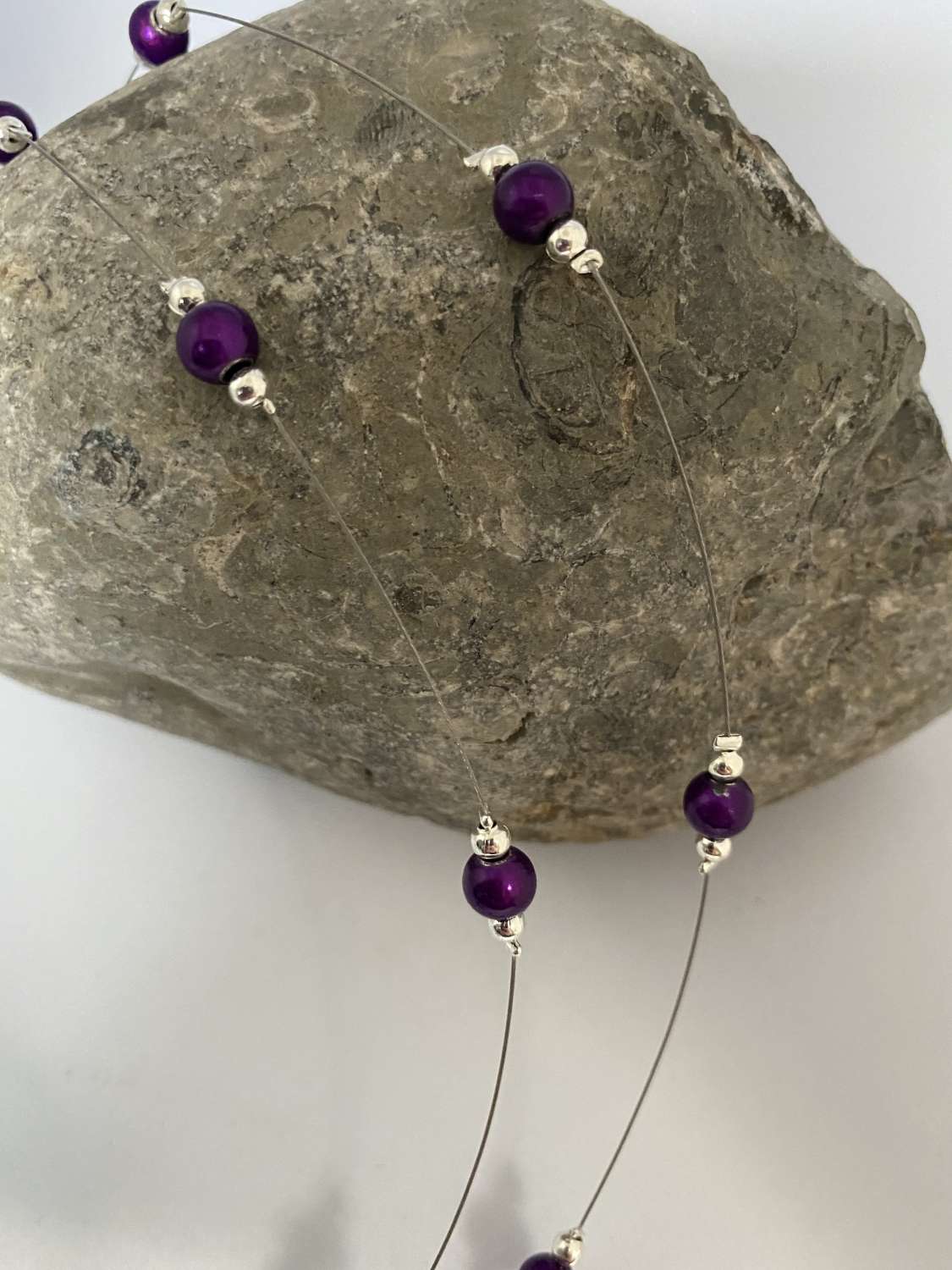 Double Strand Purple Bead Necklace Double Strand Purple Bead Necklace