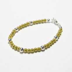 Coloured Beads Bracelet Set - Turquoise, Green and Yellow 3