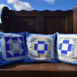 Churndash floral patchwork cushion