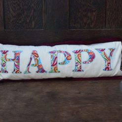 Sample Word rectangle applique cushions