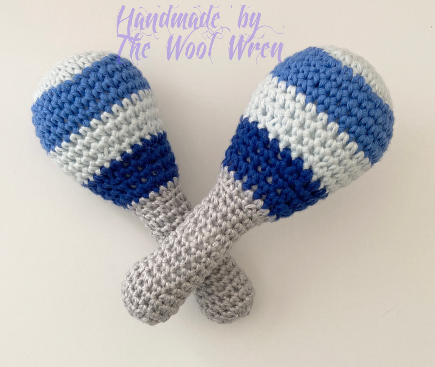 Handmade Sensory Crochet baby Toy Soft Play Maracas New Baby Gift