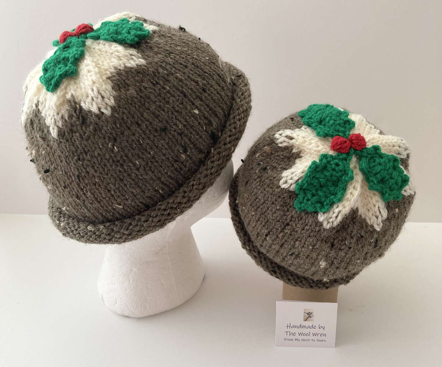 Handmade Christmas Pudding Beanie Hat / Figgy Pudding Hat available