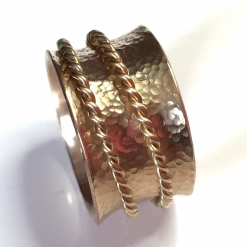 E -14k Double Clad Gold Filled Spinner/Fidget/Anxiety Ring