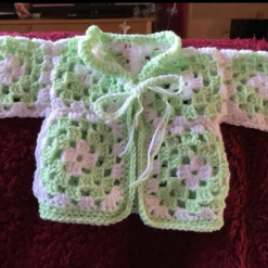 C - Baby Granny Square Jacket - Newborn Size