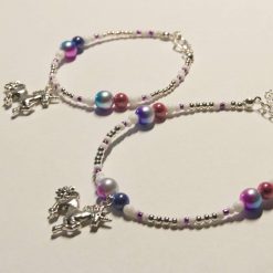 Mermaid or Unicorn Necklace/Bracelet/Anklet Set