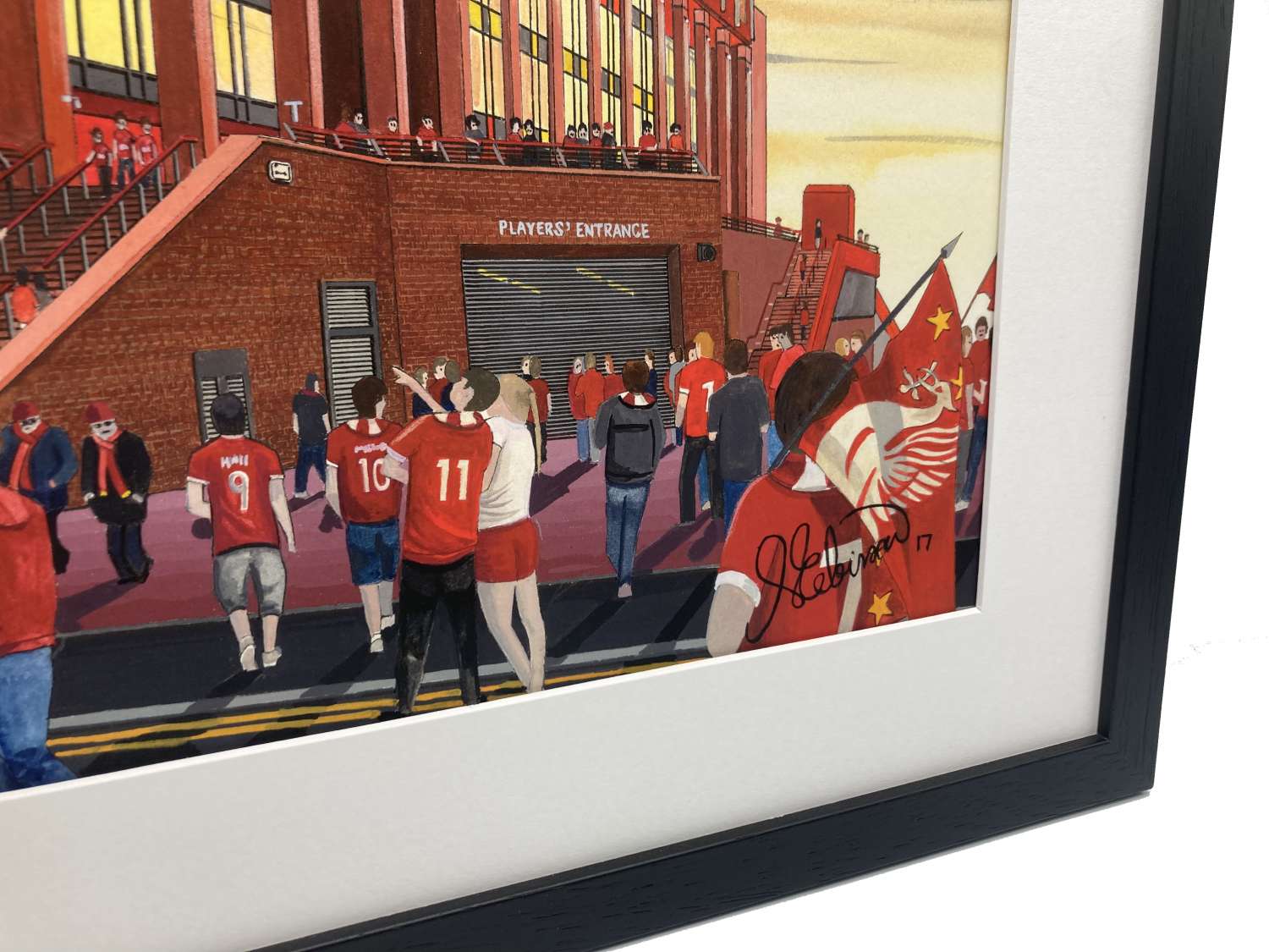 Stampa Su Tela Liverpool Anfield – Opera D’Arte Di Jos Hoppenbrouwers, 40x60 Cm, Quadro Per Arredo Casa E Pub