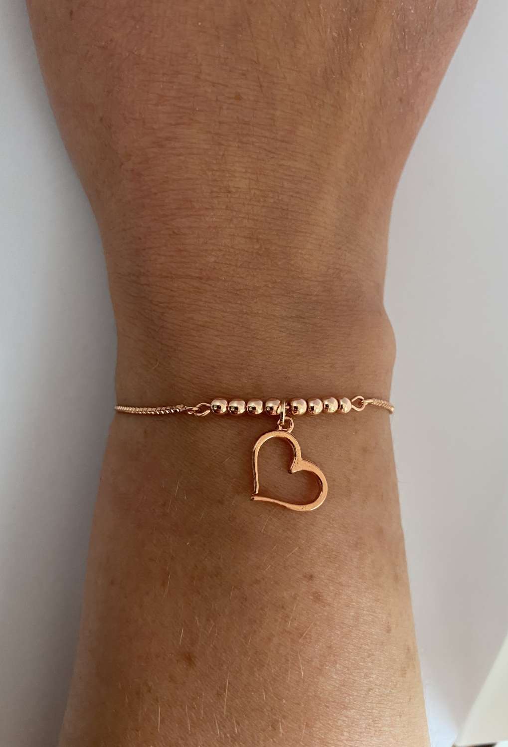 Rose Gold Heart Bracelet Rose Gold Heart Bracelet