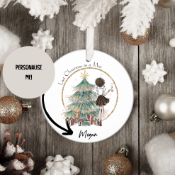 Last Christmas as a Miss ceramic hanging decoration, Christmas gift for bride to be, Keepsake gift for her, Letterbox gift