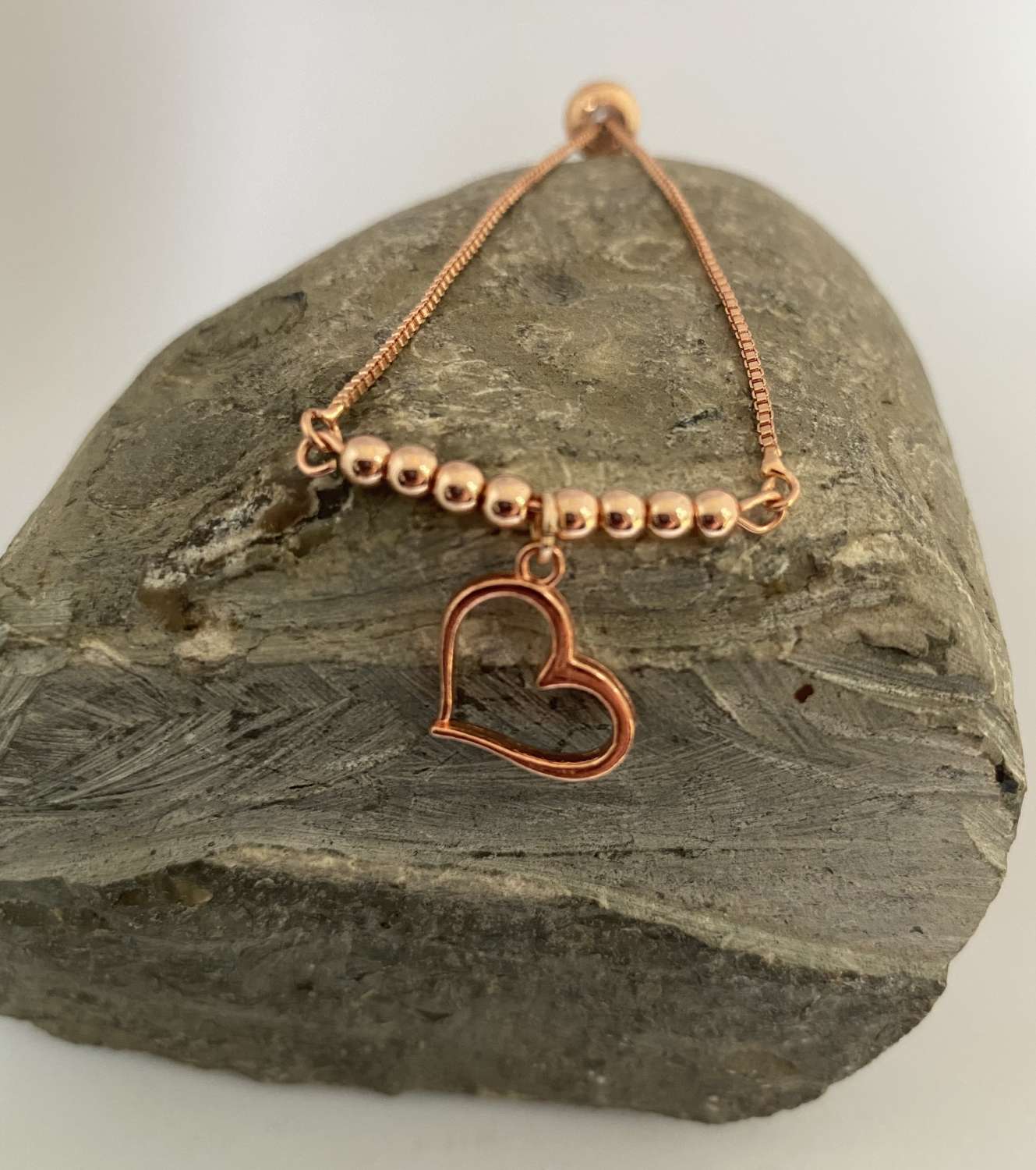 Rose Gold Heart Bracelet Rose Gold Heart Bracelet