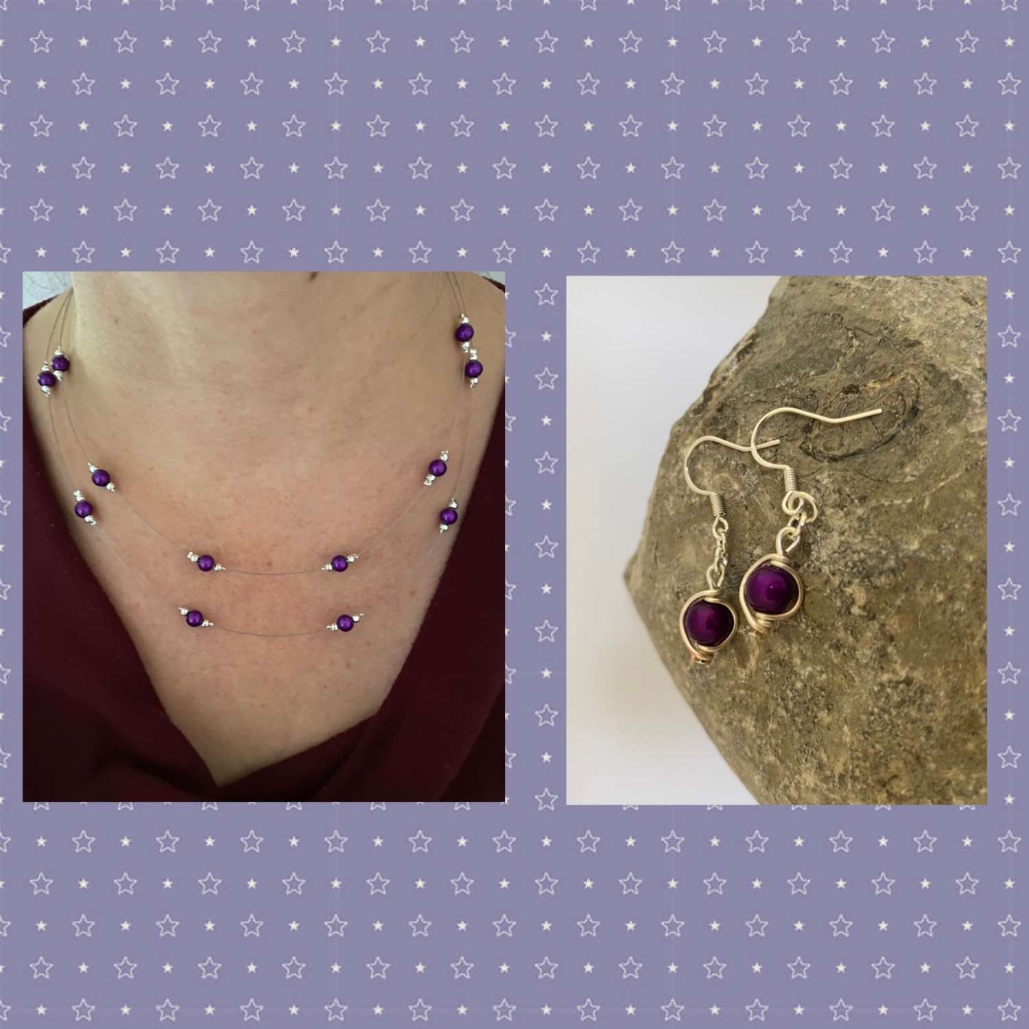Purple Jewellery Set Purple Jewellery Set