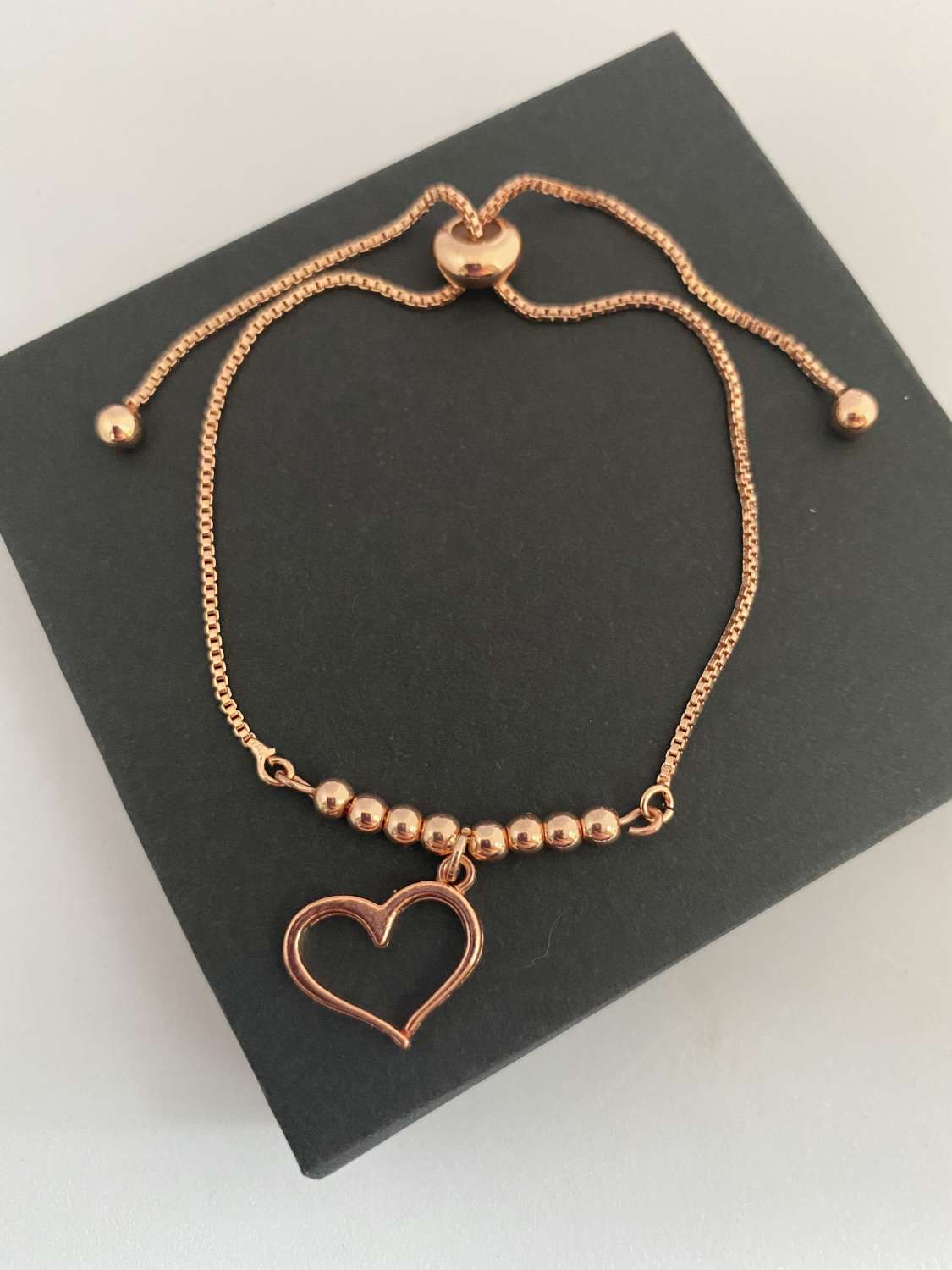 Rose Gold Heart Bracelet Rose Gold Heart Bracelet