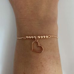 Rose Gold Heart Bracelet