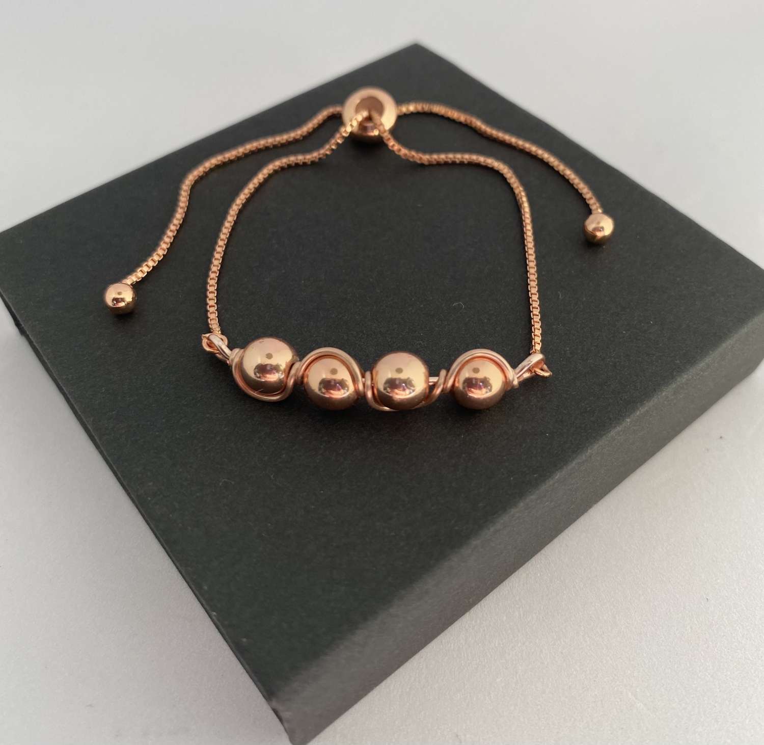Rose Gold Hematite Adjustable Bracelet Rose Gold Hematite Adjustable Bracelet