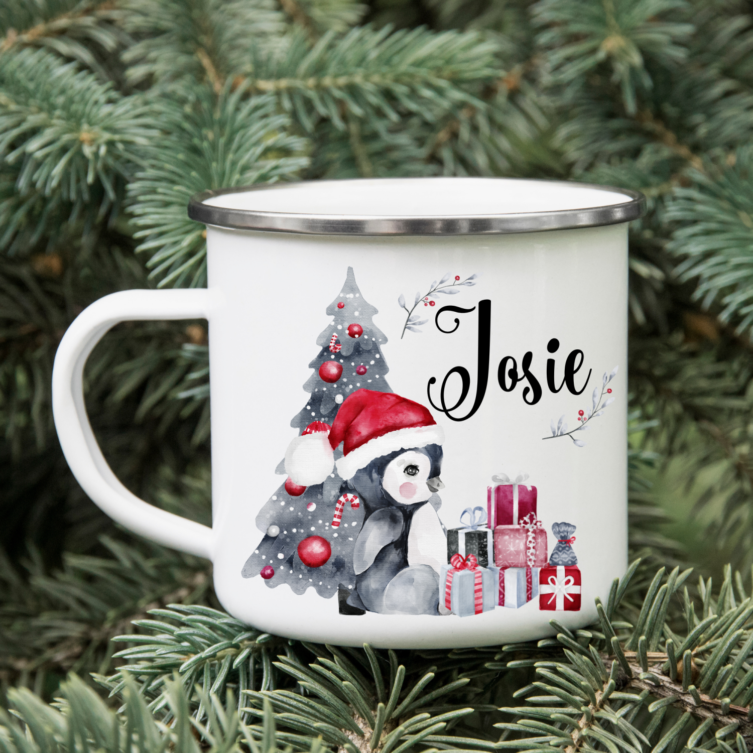 Personalised Christmas mug for kids, Enamel children's cup, Hot chocolate mug for boys girls, Free delivery UK shop Personalised Christmas mug for kids, Enamel children's cup, Hot chocolate mug for boys girls, Free delivery UK shop