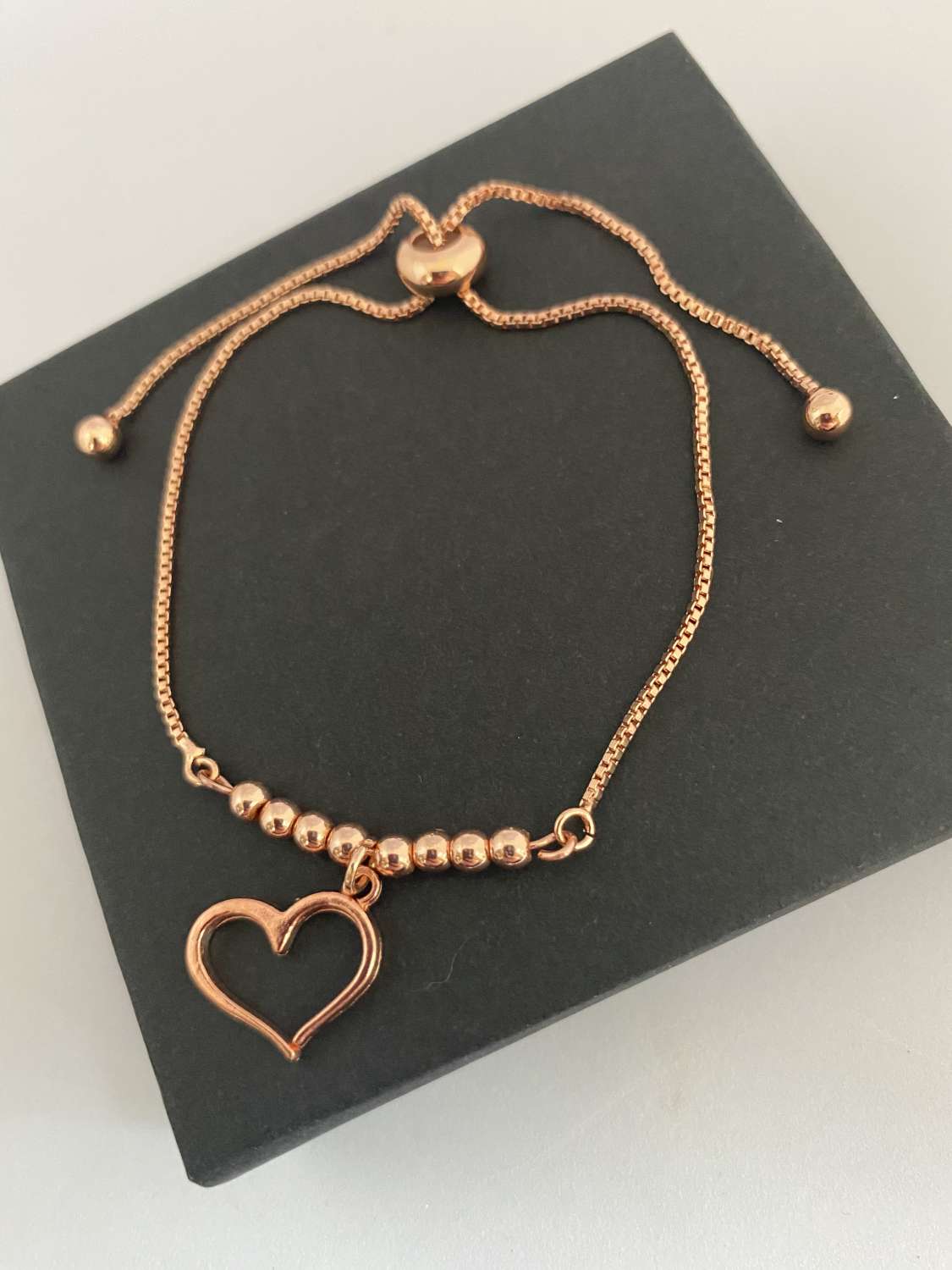 Rose Gold Heart Bracelet Rose Gold Heart Bracelet