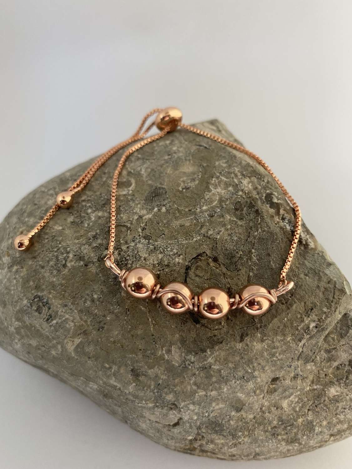 Rose Gold Hematite Adjustable Bracelet Rose Gold Hematite Adjustable Bracelet