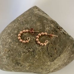 Rose Gold Hematite Hoop Earrings 2 Rose Gold Hematite Hoop Earrings 2