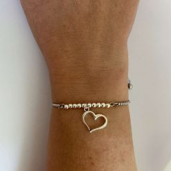 Silver Heart Bracelet