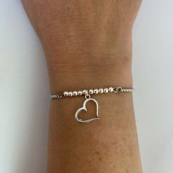 Silver Heart Bracelet 1 Silver Heart Bracelet 2