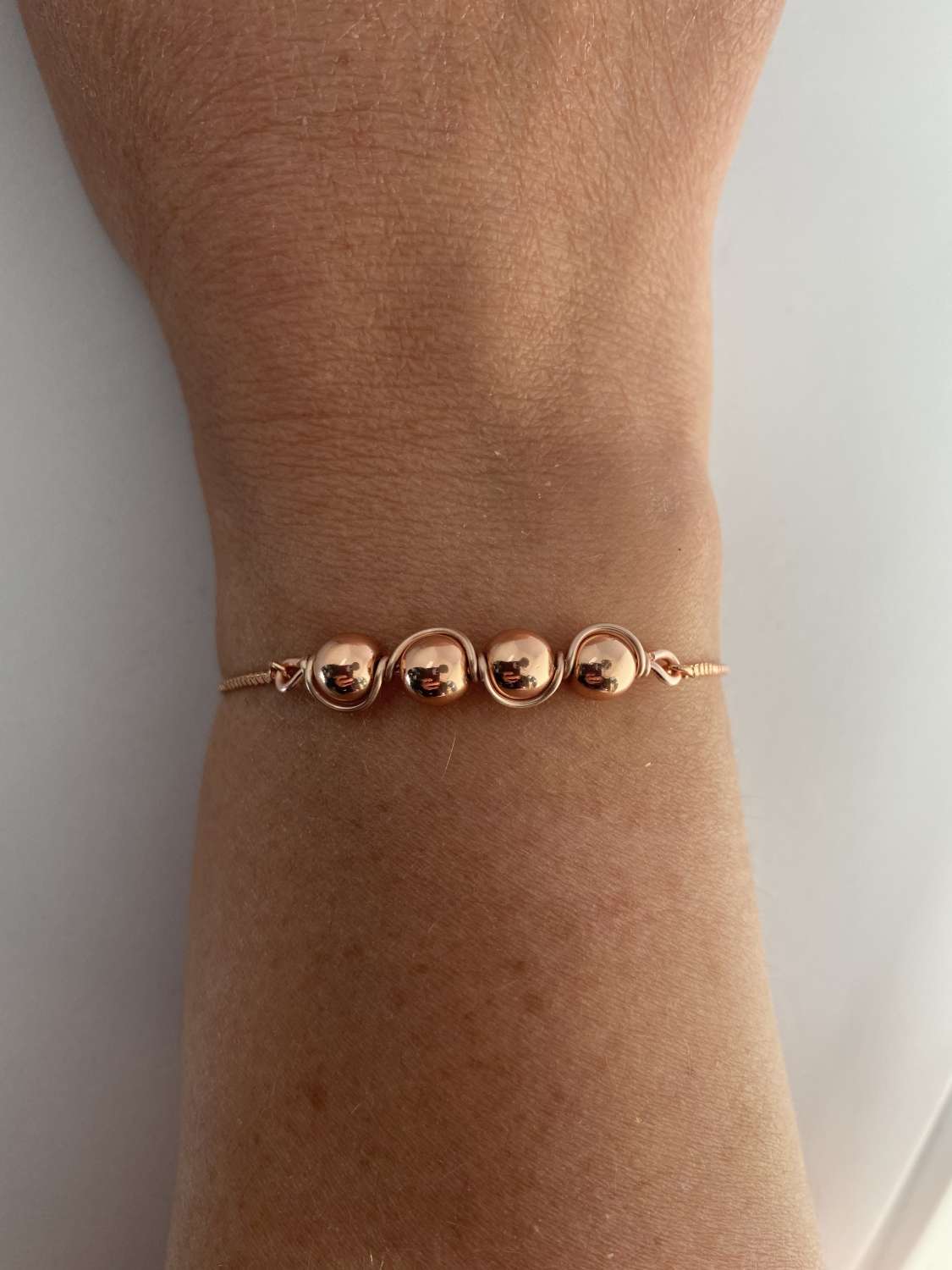 Rose Gold Hematite Adjustable Bracelet Rose Gold Hematite Adjustable Bracelet