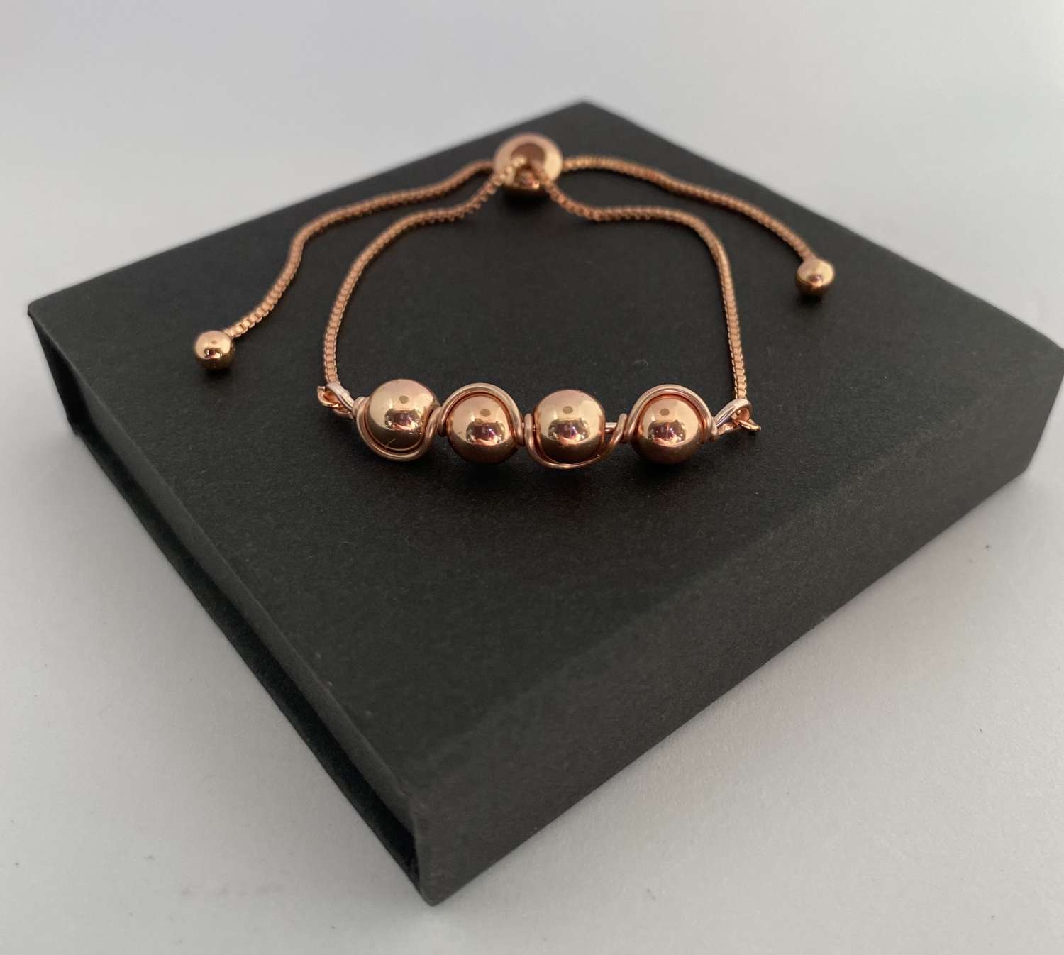Rose Gold Hematite Adjustable Bracelet Rose Gold Hematite Adjustable Bracelet