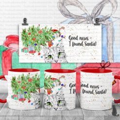 Christmas Cat I found Santa! mug