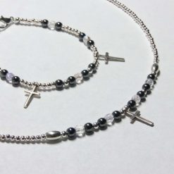 Cross Charm Matching Necklace/Bracelet Set 3 Cross Charm Matching Necklace/Bracelet Set 3