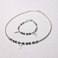 Cross Charm Matching Necklace/Bracelet Set 2 Cross Charm Matching Necklace/Bracelet Set 2