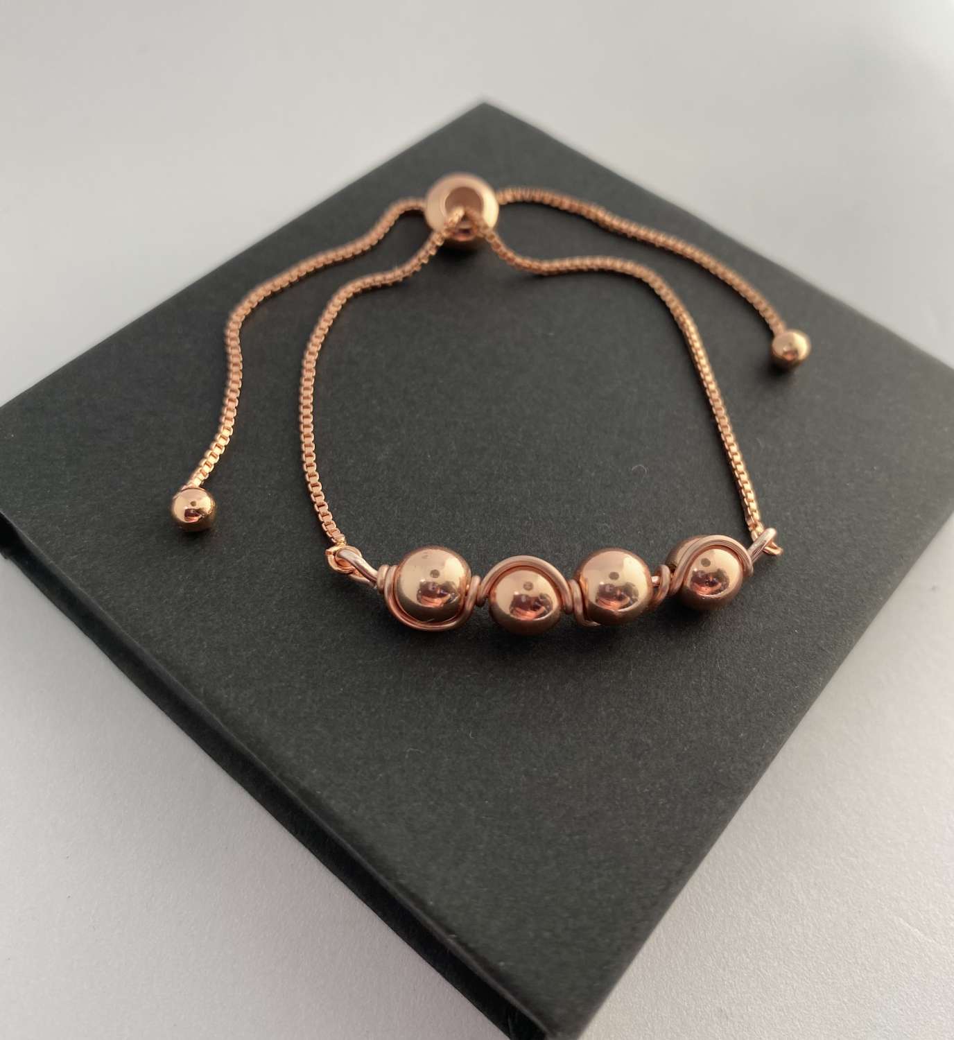 Rose Gold Hematite Adjustable Bracelet Rose Gold Hematite Adjustable Bracelet