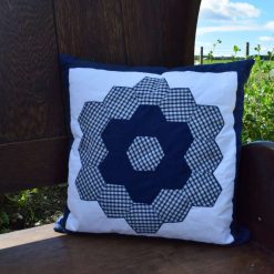 Grandmothers flower patchwork cushion
