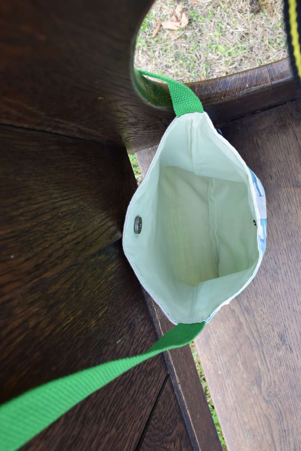 Upcycled monstera leaf patchwork bag Upcycled monstera leaf patchwork bag