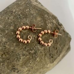 Rose Gold Hematite Hoop Earrings 3 Rose Gold Hematite Hoop Earrings 3