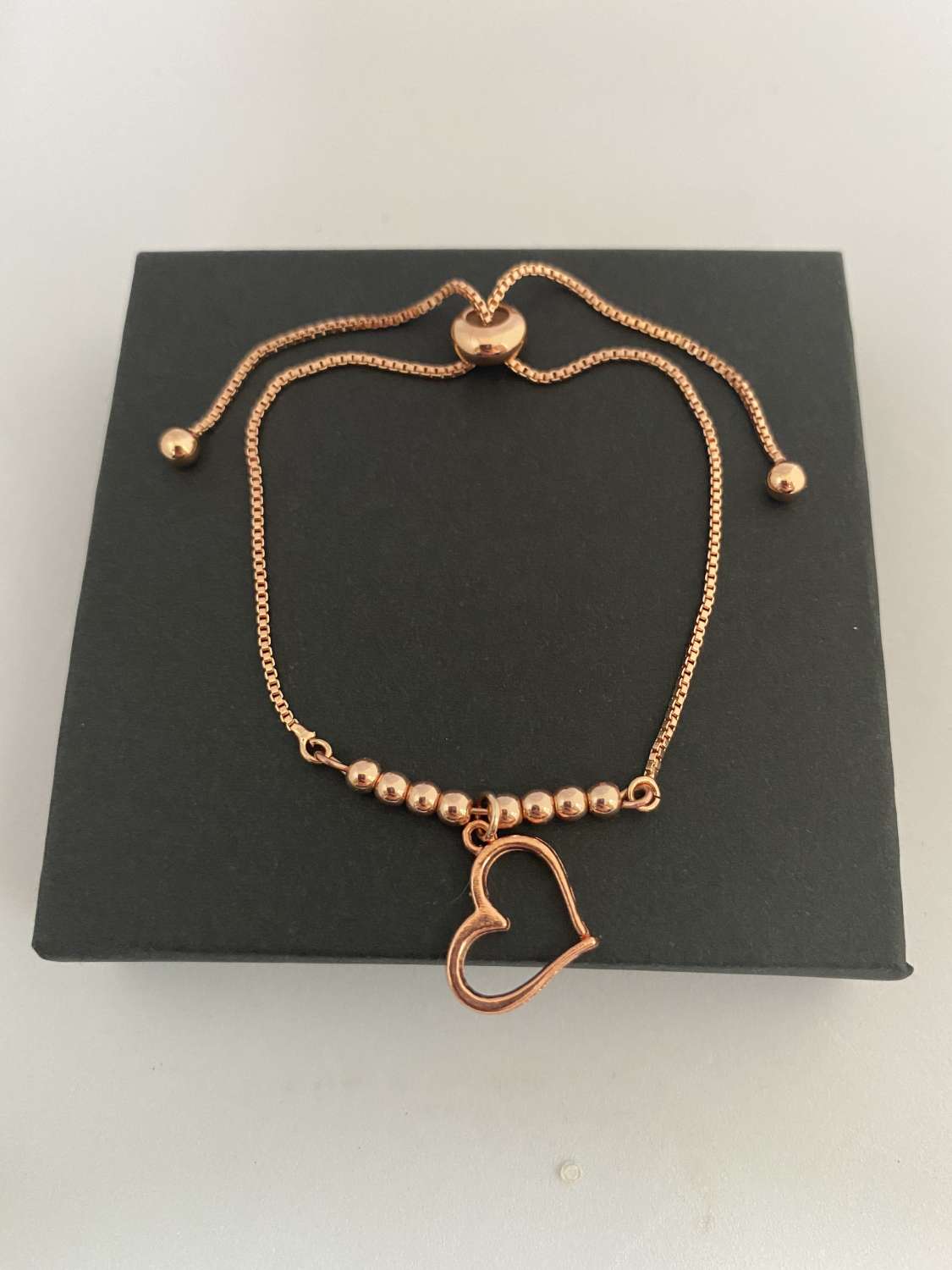 Rose Gold Heart Bracelet Rose Gold Heart Bracelet