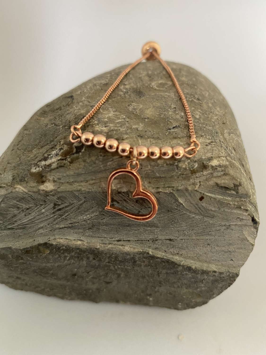 Rose Gold Heart Bracelet Rose Gold Heart Bracelet