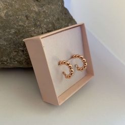 Rose Gold Hematite Hoop Earrings 5 Rose Gold Hematite Hoop Earrings 5