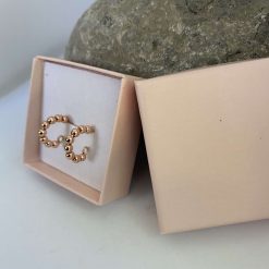 Rose Gold Hematite Hoop Earrings 6 Rose Gold Hematite Hoop Earrings 6