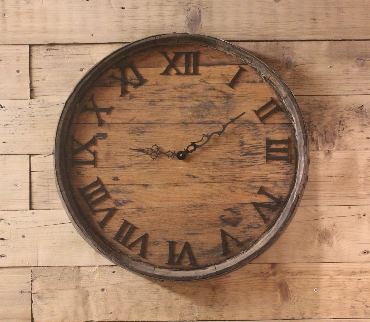 Oak Barrel Wall Mounted Clock MadeMe