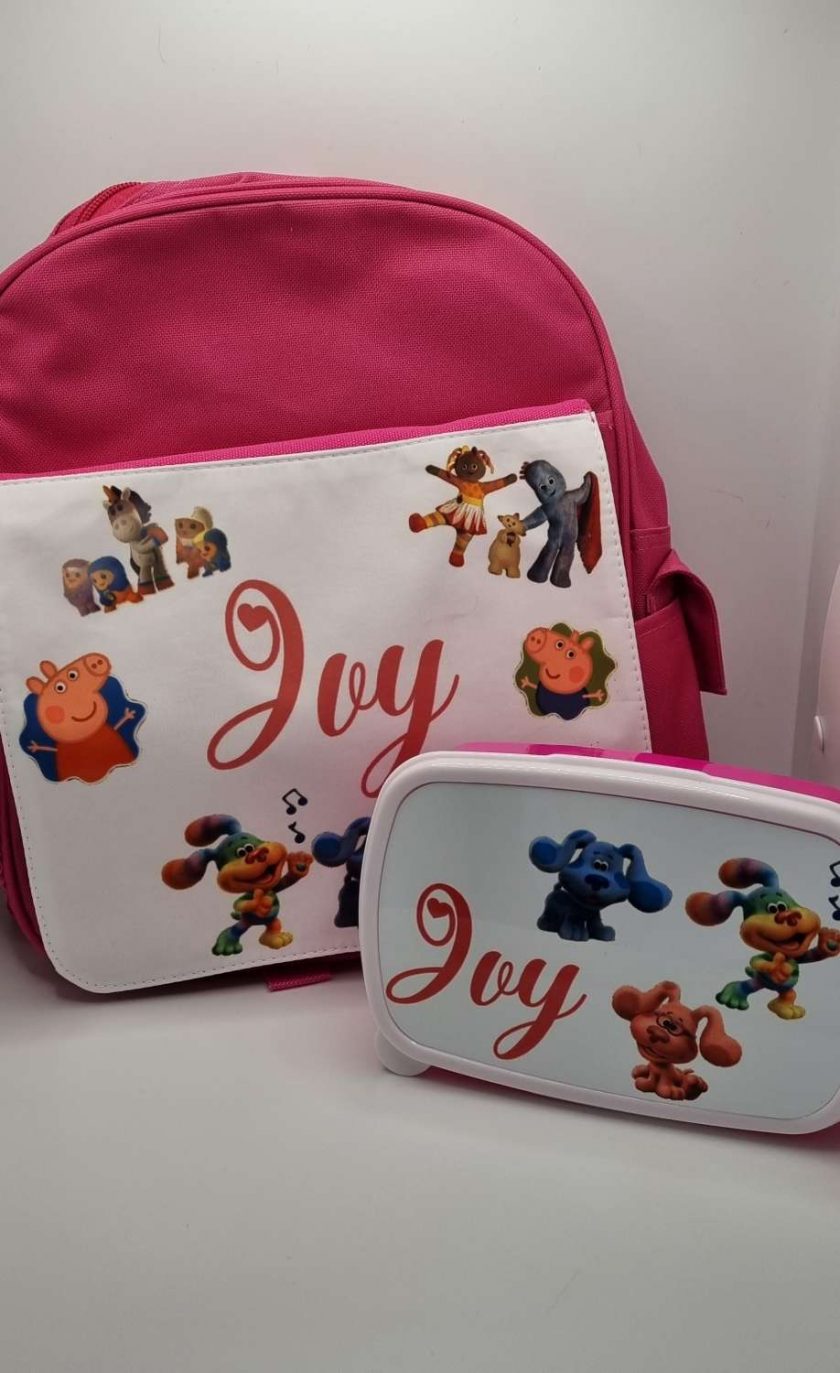 PERSONALISED childs/toddlers backpack pink or blue blue's clues and