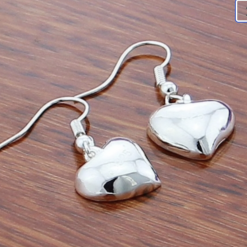 E .... Dainty Heart Earrings