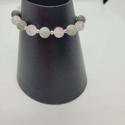 Jadeite and Rose Quartz Bracelet