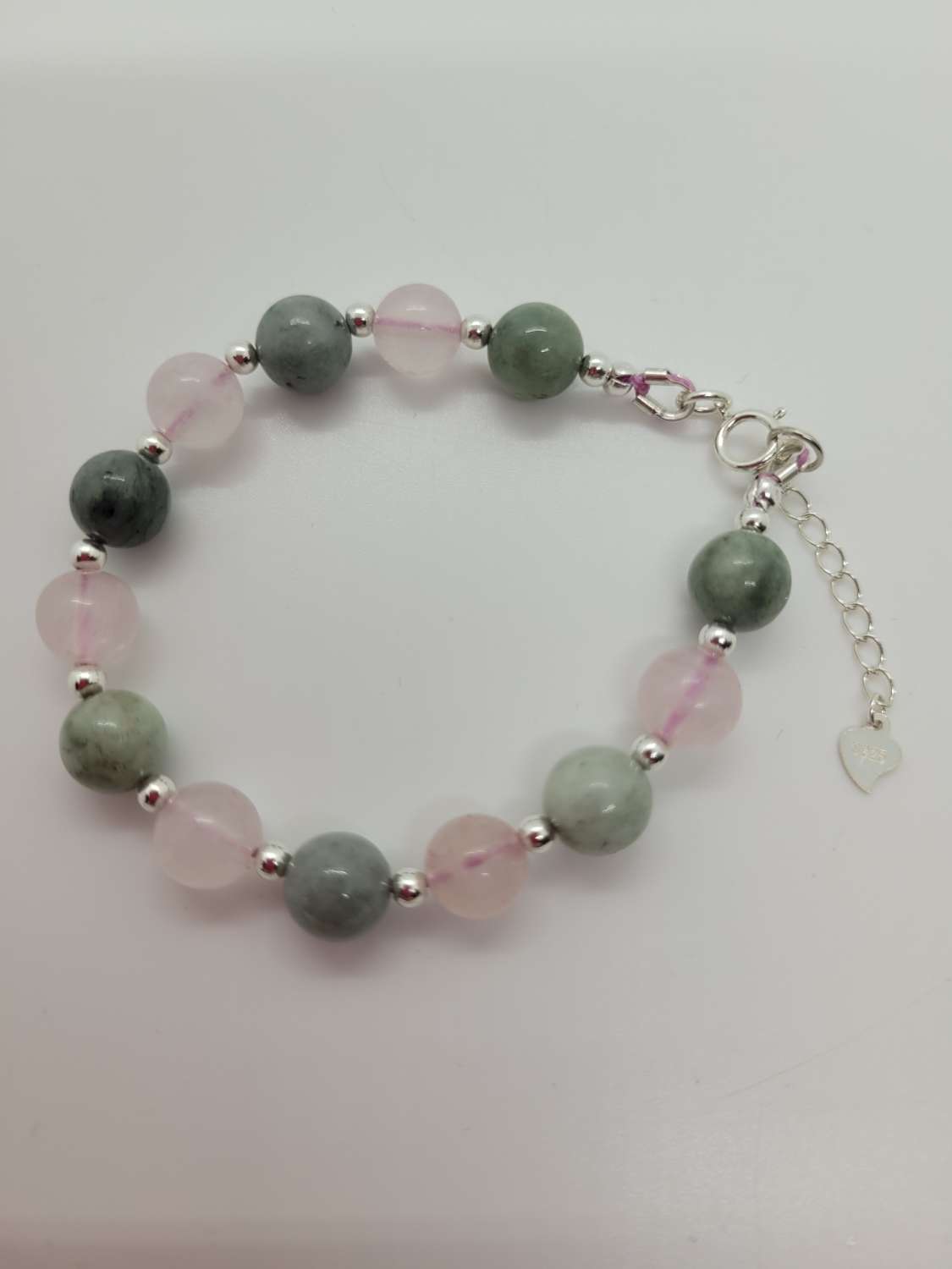Jadeite and Rose Quartz Bracelet Jadeite and Rose Quartz Bracelet