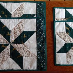 Christmas star patchwork placemat 1 Christmas star patchwork placemat 1