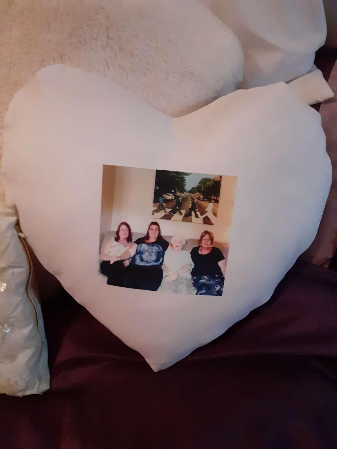 Heart Personalised Photo Cushion Heart Personalised Photo Cushion