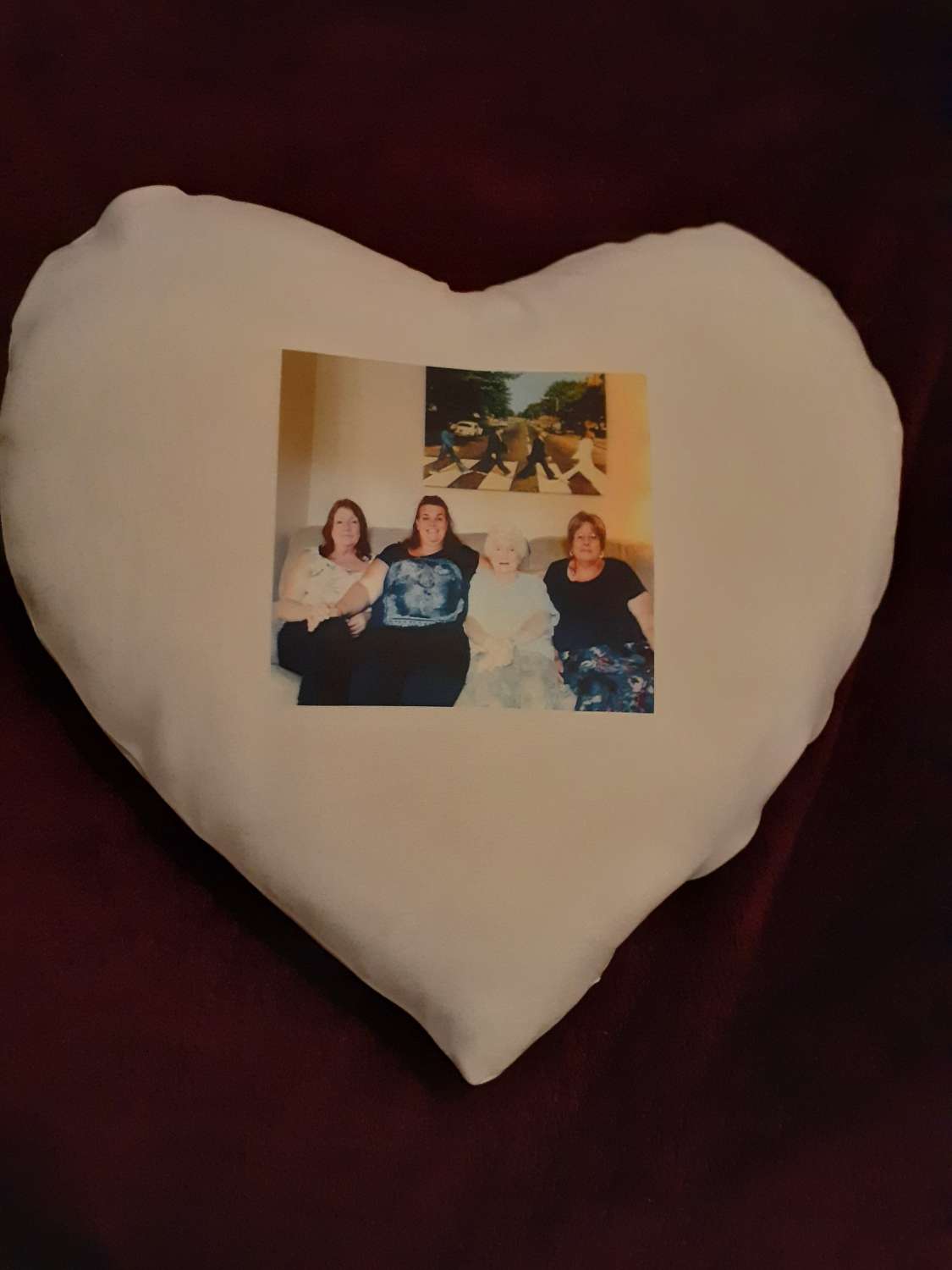 Heart Personalised Photo Cushion Heart Personalised Photo Cushion