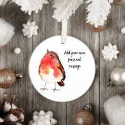 Memory Christmas tree decoration, In loving memory ceramic bauble, Robin Christmas ornament, Keepsake gift, UK shop, Free delivery (Copy)