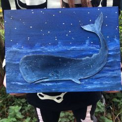Large hand painted WHALE altar/decorative box - ideal gift 2 Large hand painted WHALE altar/decorative box - ideal gift 2